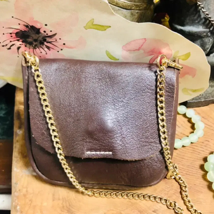 [BUNJANG] Mini Leather Clutch Bag / 미니 가죽 클러치