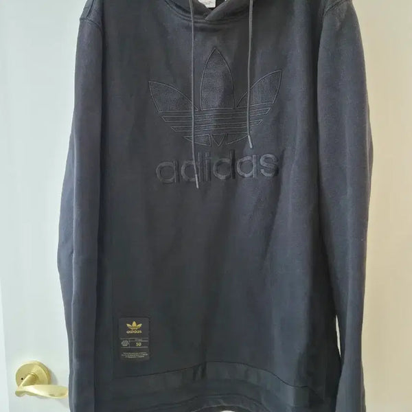 [BUNJANG] Adidas Trefoil Logo Hoodie Black / 아디다스 트레포일 로고 후드티 블랙