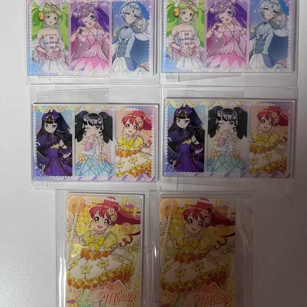 [BUNJANG] Pripara Aqud Dream Kuji Acrylic Card Lala, Faruru, Hikipiki(Gray), Aroma, Mika, Garuru / 프리파라 아쿠아드림 쿠지 라라,파루루,히피키(그레이),아로마,미카,가루루
