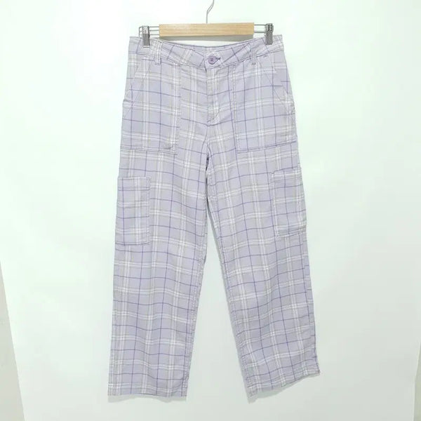 [BUNJANG] H&M Check Straight Low Rise Cargo Pants / H&M 체크 스트레이트 로우 카고 팬츠 36_M3037