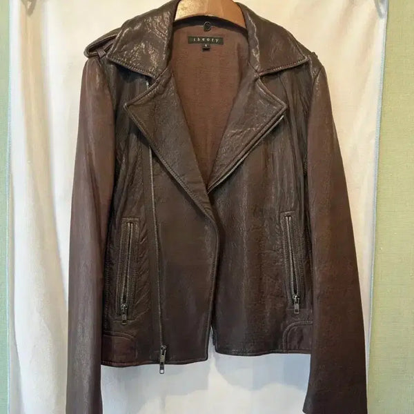 [BUNJANG] Theory Lambskin Leather Moto Jacket Size S / 사이즈S) 띠어리 양가죽 레더 모토 자켓