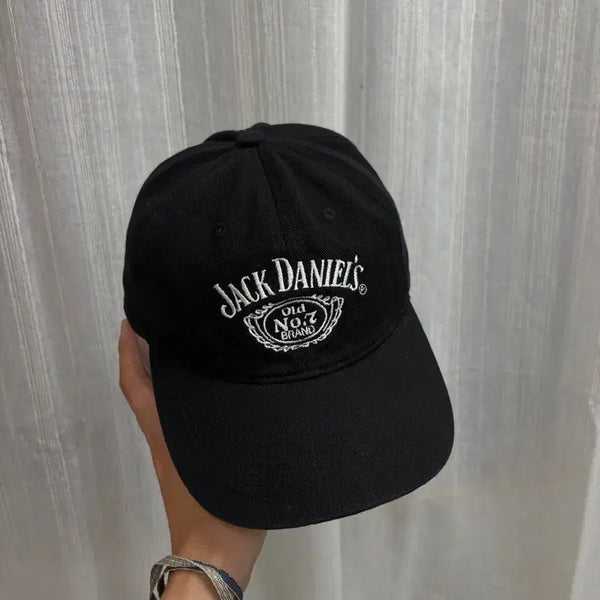 [BUNJANG] Jack Daniel's Logo Vintage Black Ball Cap Hat / 잭다니엘 로고 빈티지 블랙 볼캡 모자