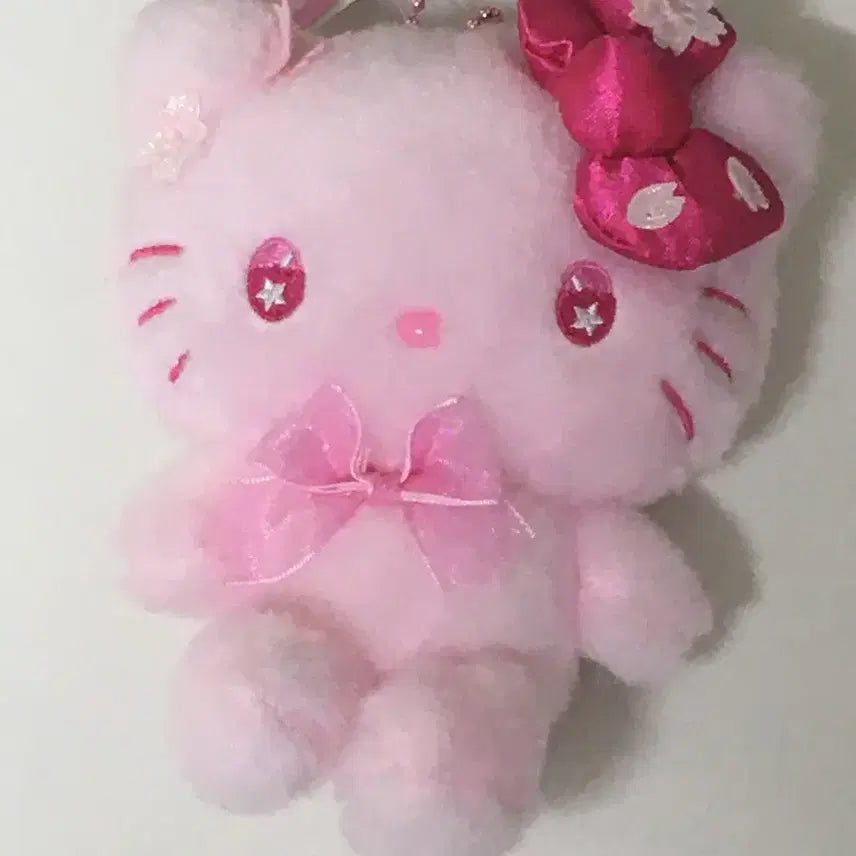 [BUNJANG] Hello Kitty Sakura Edition Mascot Keychain Doll Pink / 헬로키티 사쿠라 벚꽃 마스코트 인형 키링 분홍