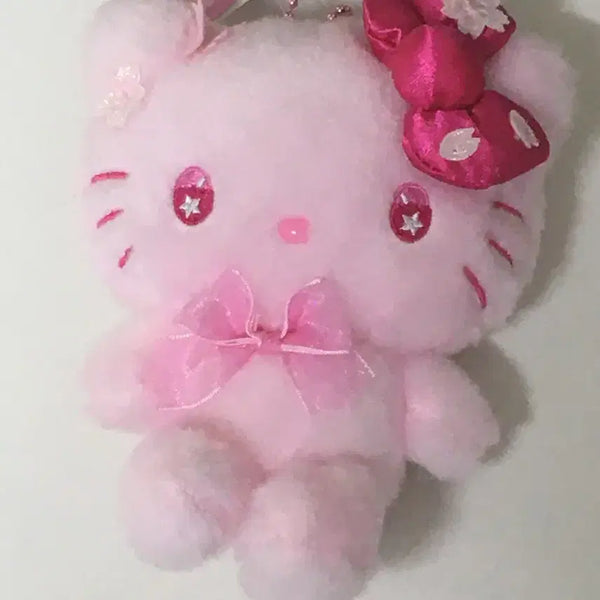 [BUNJANG] Hello Kitty Sakura Edition Mascot Keychain Doll Pink / 헬로키티 사쿠라 벚꽃 마스코트 인형 키링 분홍