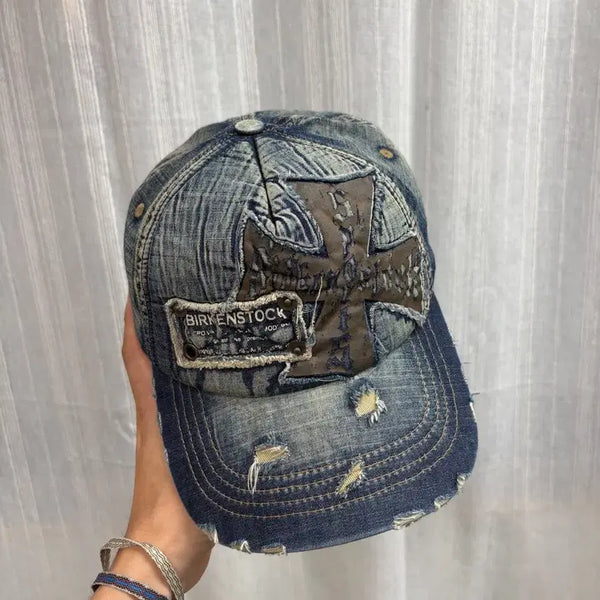 [BUNJANG] Birkenstock Vintage Denim Baseball Cap / Birkenstock 버켄스탁 스포츠 빈티지 데님 볼캡 모자