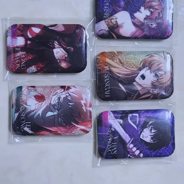 [BUNJANG] Omniscient Reader's Viewpoint Random Square Badge Set / 전독시 상하이 랜덤사각캔뱃지 5종 일괄