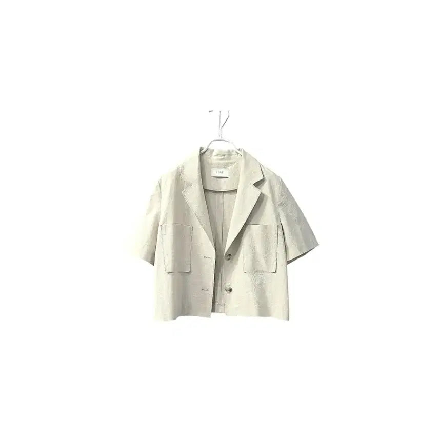 [BUNJANG] LINE EDITION Outpocket Linen Short Sleeve Jacket / 라인어디션  아웃포켓 린넨  반팔자켓