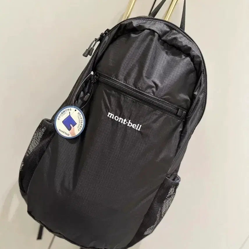 [BUNJANG] Montbell Lightweight Folding Backpack - Black, Unused / 몽벨 montbell 접이식 경량 백팩 블랙 새상품 미사용 개인중고 택배만 거래