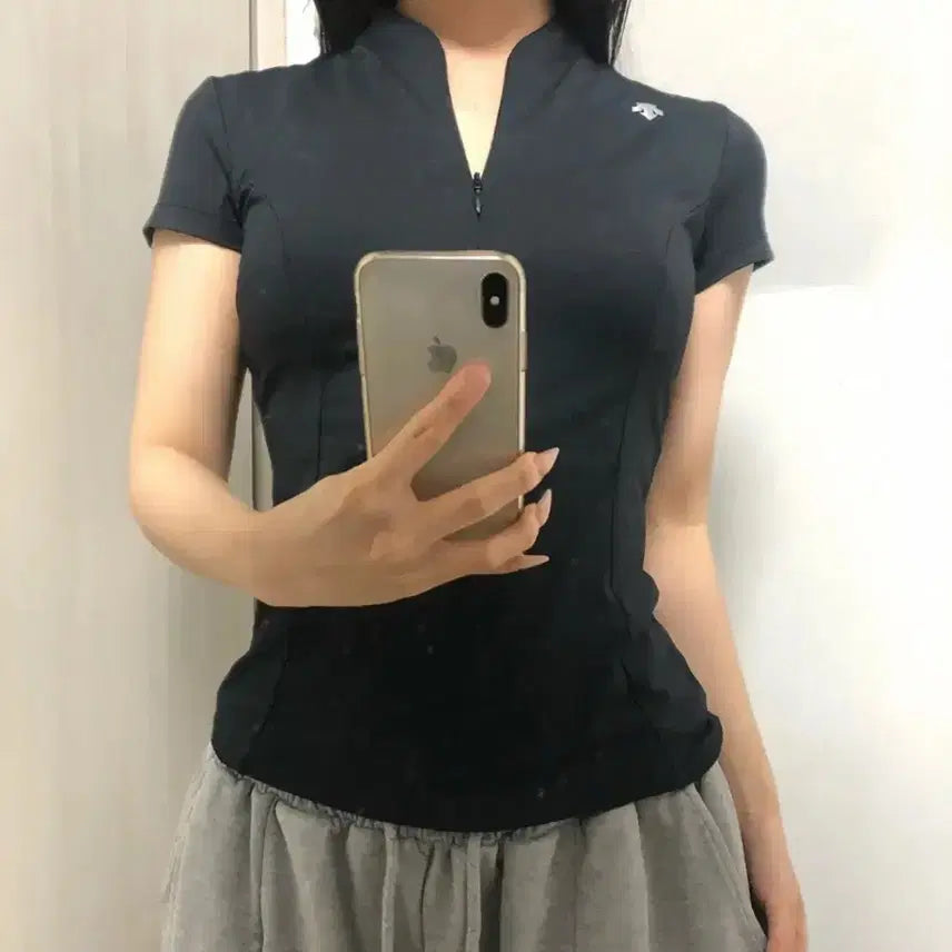[BUNJANG] Vintage Foder Pipi Descente Short Sleeve Top Y2K / 빈티지 포더피피 데상트 반팔 탑 스포티 y2k