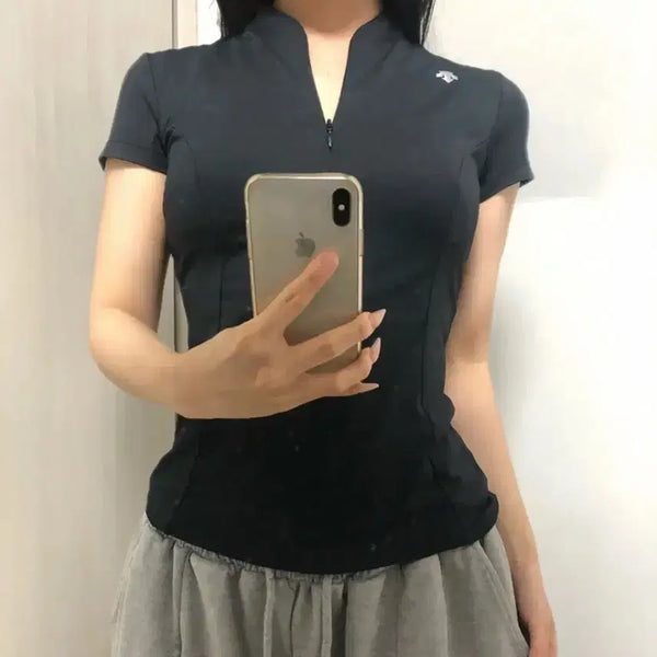 [BUNJANG] Vintage Foder Pipi Descente Short Sleeve Top Y2K / 빈티지 포더피피 데상트 반팔 탑 스포티 y2k