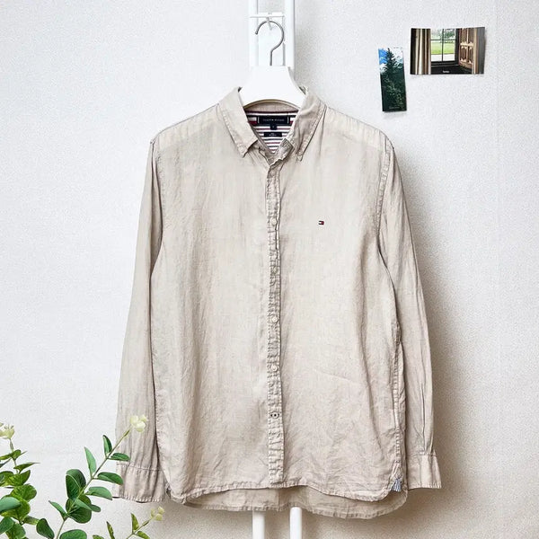 [BUNJANG] Tommy Hilfiger Men's Linen Shirt Size L / 타미힐피거 남성 린넨셔츠 L