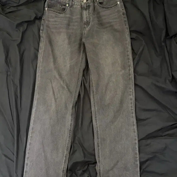 [BUNJANG] Topi Wide Denim Pants Black L / 토피 와이드 데님팬츠 블랙 L