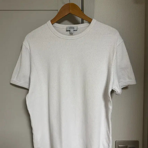 [BUNJANG] Cos Slim Ribbed T-shirt White XL / Cos 코스 슬림 리브드 티셔츠 화이트 xl