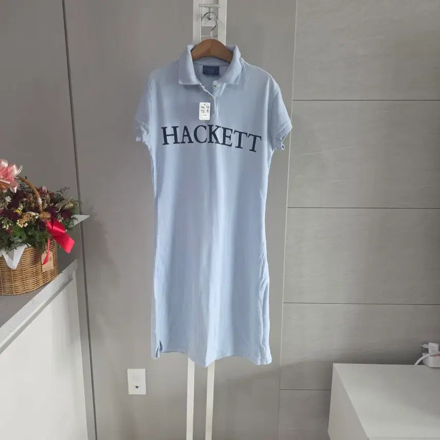 [BUNJANG] Hackett Women's Midi Dress Sky Blue / 해킷 여성 원피스 연하늘색