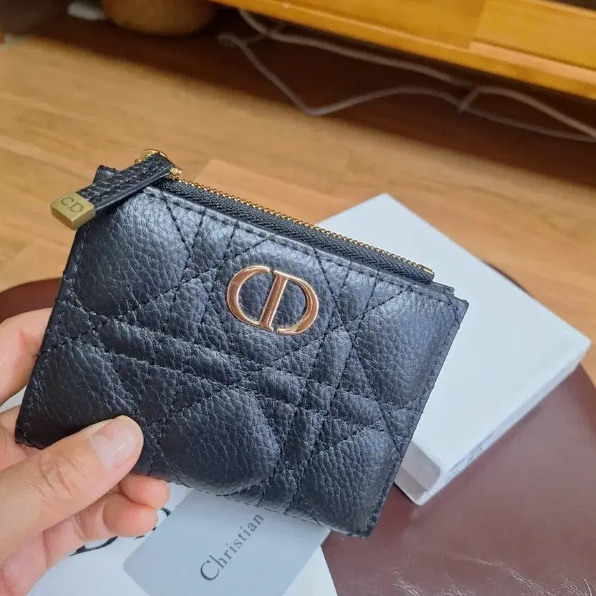 [BUNJANG] Dior Lady Black Bifold Wallet / 새상품 디올 레이디 블랙 반지갑