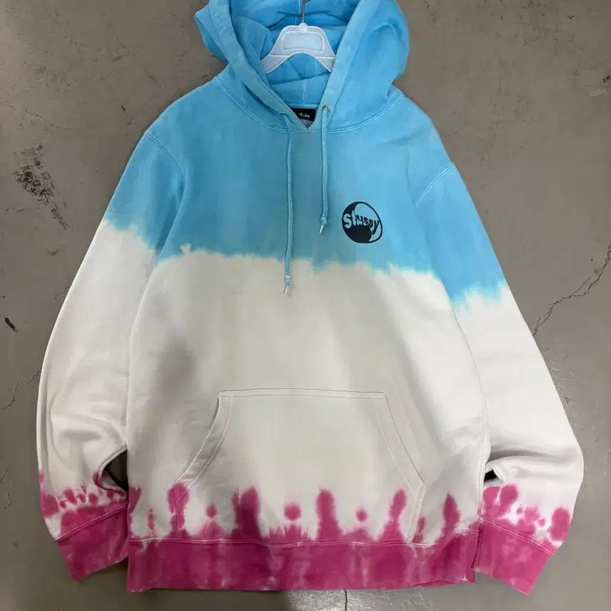 [BUNJANG] Stussy Logo Tie-Dye Hoodie (M) / 만원샵 스투시 로고 타이다이 후드티 M