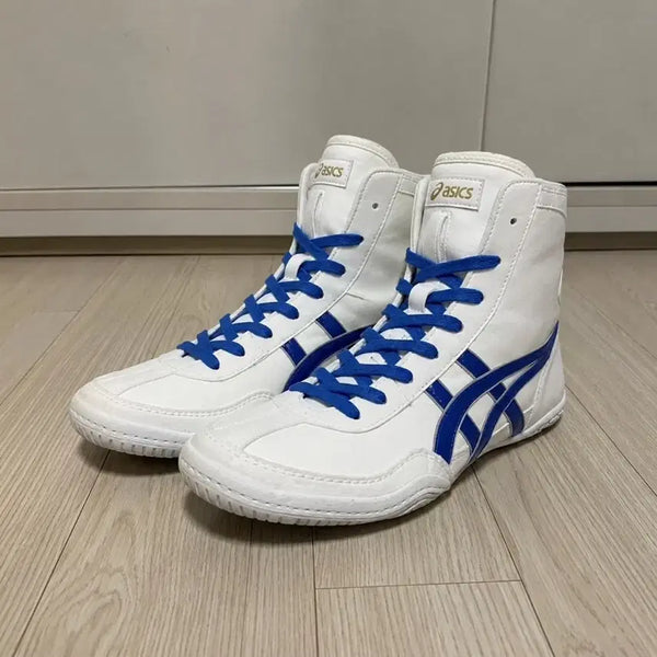 [BUNJANG] ASICS Boxing/Wrestling Shoes White Blue Size 265 / 아식스 복싱화/레슬링화 화이트 블루 265