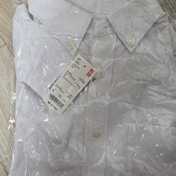 [BUNJANG] Uniqlo Super Non-Iron Jersey Shirt Long Sleeve Button-Down Collar White (New) / [L] 유니클로 슈퍼논아이론 저지셔츠 긴팔 미사용 새상품 버튼다운칼라