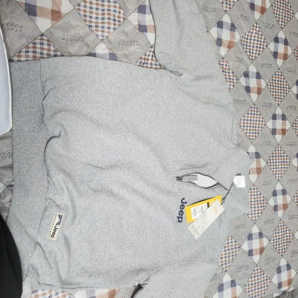 [BUNJANG] Jeep Zip-Up Sweatshirt Gray L Oversized New / 지프 집업티 그레이 L 오버핏 새상품