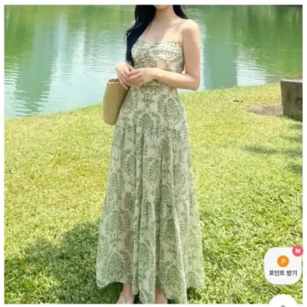 [BUNJANG] Floral Pattern Long Dress / 휴양지 원피스