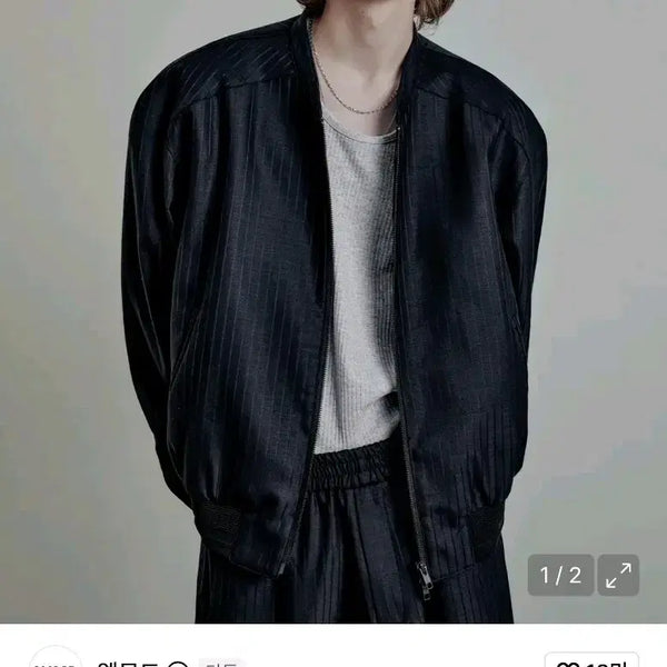 [BUNJANG] Elmood Cavali Wool Stripe Jacket / 엘무드 카발리 울 스트라이프 자켓