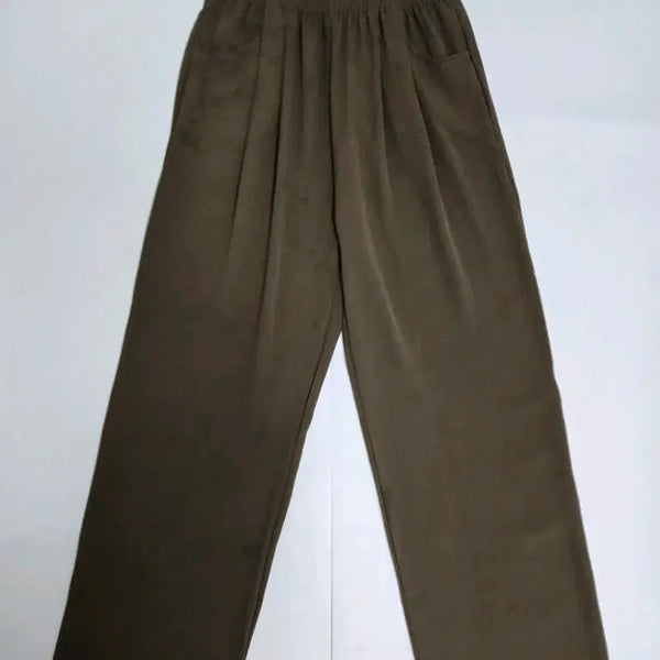 [BUNJANG] Brown Wide Banding Pants / 브라운 와이드 밴딩 팬츠 새상품