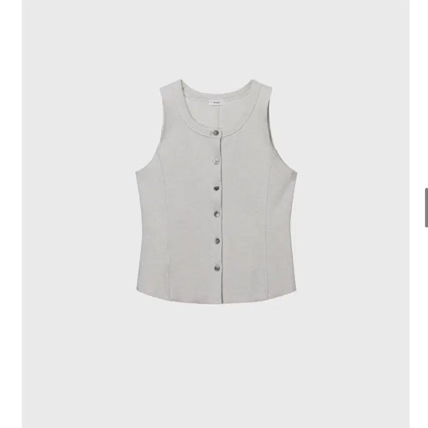 [BUNJANG] MonoH Rib Jersey Sleeveless Top / 모노하 Rib Jersey sleeveless