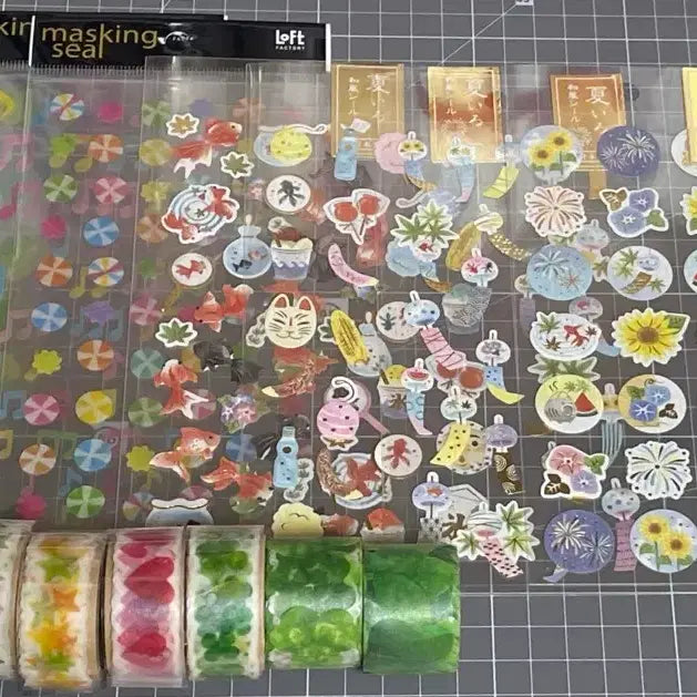 [BUNJANG] Mind Wave Masking Seal Sticker & Masking Tape Set / 마인드웨이브 마스킹씰 스티커 액티브코퍼레이션 치기롤 마테