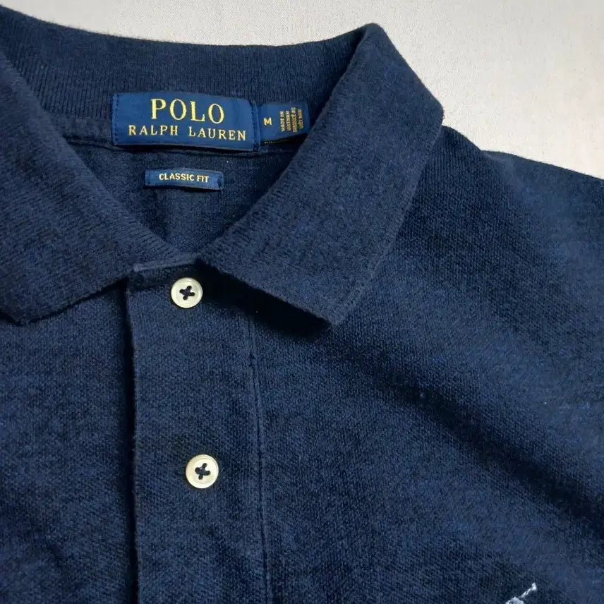 [BUNJANG] Polo Ralph Lauren Classic Fit Navy T-Shirt M / 폴로 랄프로렌 클래식핏 네이비 카라티 M