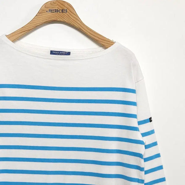[BUNJANG] Saint James Striped Boatneck T-shirt / 세인트제임스 스트라이프 보트넥 티셔츠