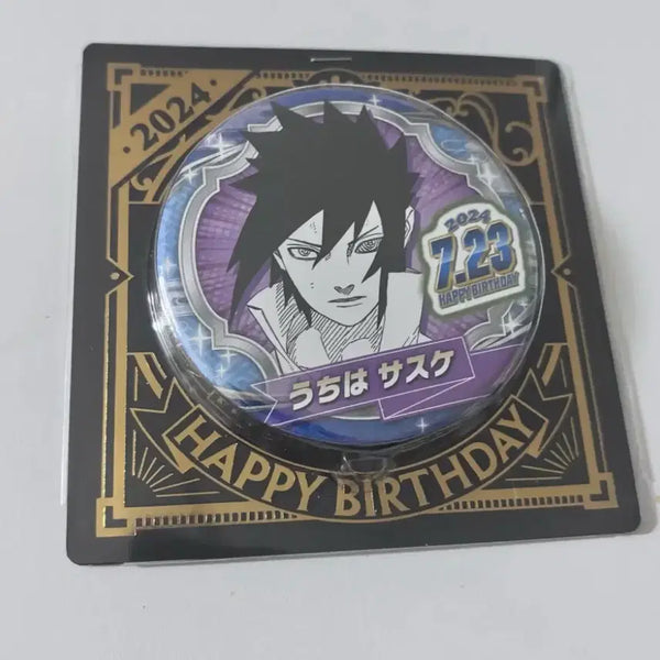 [BUNJANG] Naruto Uchiha Sasuke Birthday Can Badge (Sealed) / 나루토 우치하 사스케 생일캔뱃지 미개봉