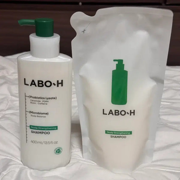 [BUNJANG] LABO-H Hair Loss Relief Shampoo & Refill Set (400ml + 400ml) / [새상품] 라보에이치 탈모증상완화 샴푸 두피강화 400ml + 리필 400ml 세트