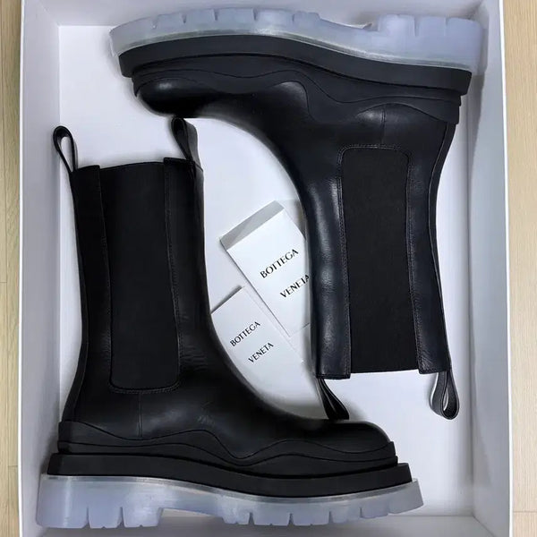 [BUNJANG] Bottega Veneta Leather Chelsea Boots Black Size 37 / 새상품 보테가베네타 첼시 부츠 37