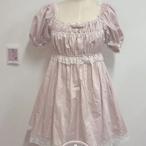 [BUNJANG] Rose des Neiges Sample Pink Vintage Dress / 로즈데네쥬 미발매 원피스 빈티지 핑크 원피스 Rose des Neiges
