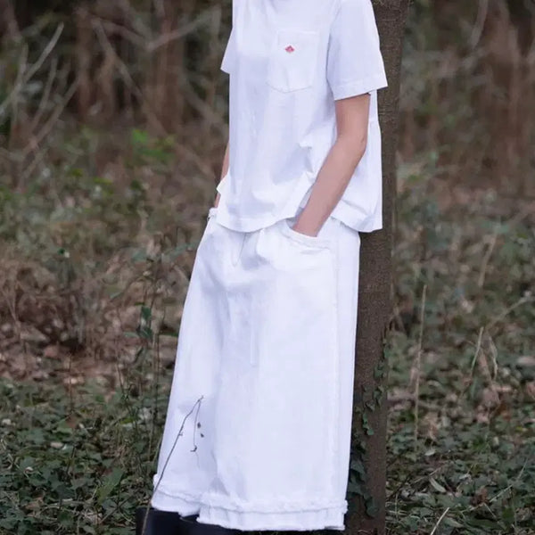 [BUNJANG] Eunoia Danton Shirring Short-Sleeve T-Shirt / 유노이아 Danton 셔링 반팔 티셔츠