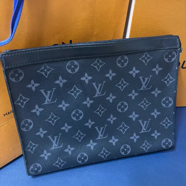 [BUNJANG] Louis Vuitton Pochette Voyage Canvas MM Monogram Eclipse / [새상품급/정품] 루이비통 포쉐트 보야주 캔버스 MM 모노그램 이클립스