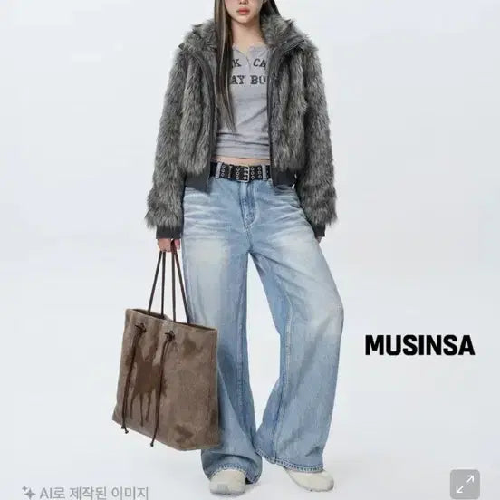 [BUNJANG] SNYDER Wide Denim Pants (Blue) / SNYDER WIDE DENIM (BLUE)