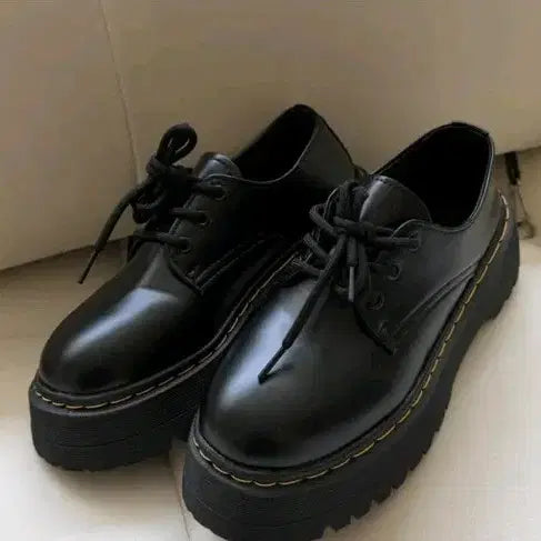 [BUNJANG] Mist Lounge Void Platform Derby Shoes (Size 240) / 에이블리 통굽 로퍼 마틴화 240 미스트라운지 보이드 더비 슈즈