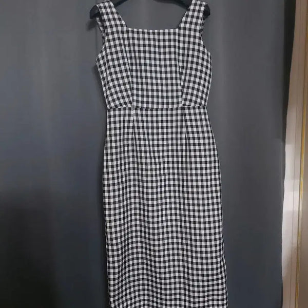 [BUNJANG] Checkered Midi Dress / 체크 원피스