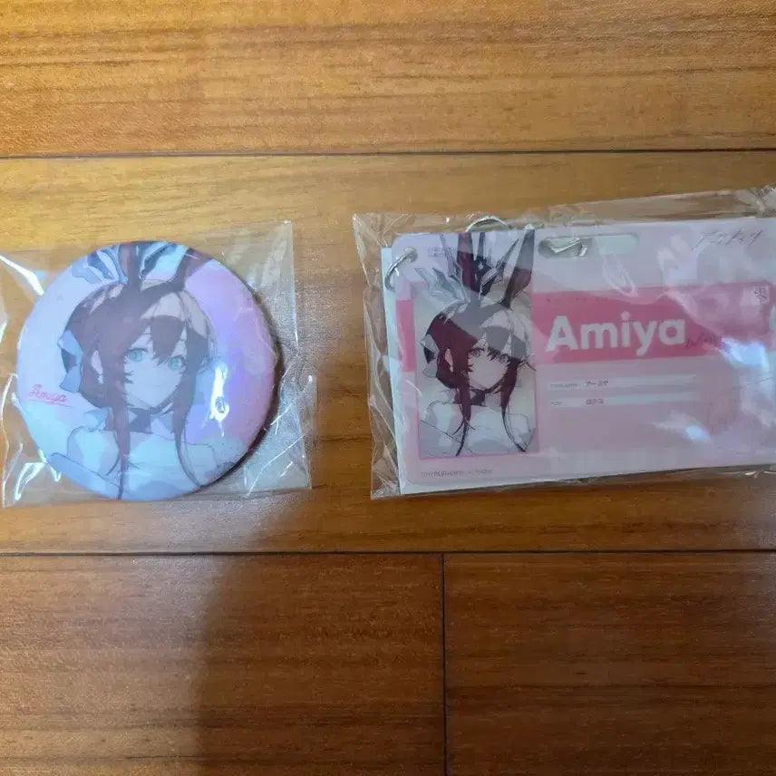 [BUNJANG] Arknights Yostar Shop 6th Anniversary Amiya Can Badge & ID Card Set / 명일방주 요스타샵 6주년 캔뱃지, ID카드 아미야