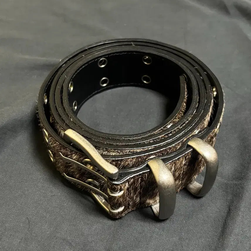 [BUNJANG] MJDI x CAMIEN Double Hole Belt Oak Brown / 엠제이디 x 카미엔 더블 홀 벨트 오크 브라운