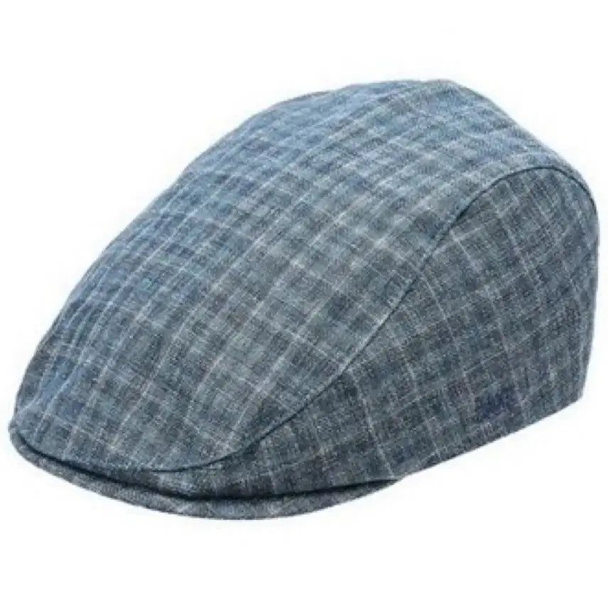 [BUNJANG] Daks Blue Check Hunting Cap / 닥스 모자 블루체크 헌팅캡 새상품