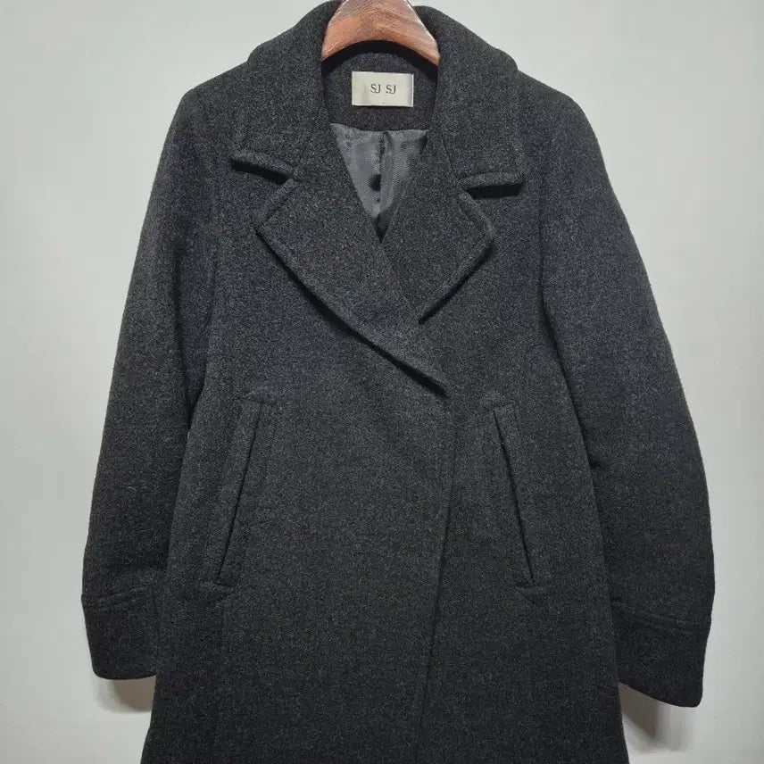 [BUNJANG] SJ Dark Grey Wool Coat / SJ SJ 코트 다크그레이 44~마른55