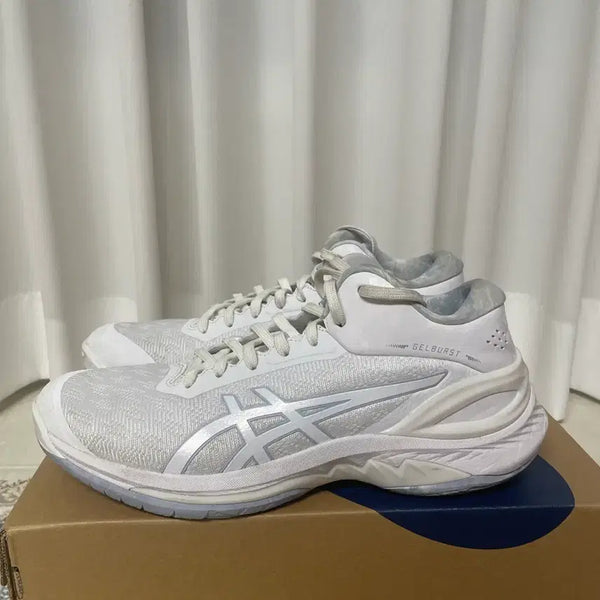[BUNJANG] Asics Gelburst 28 White Grey Blue Basketball Shoes / 아식스 젤버스트 28 화이트 그레이 블루