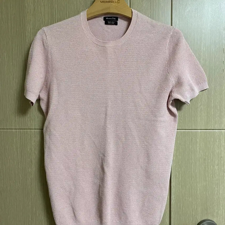 [BUNJANG] MASSIMO Dutti Women's Knit Short Sleeve T-Shirt - Size M / [MASSIMO] 여성용 마시모두띠 니트 반팔 티셔츠 M사이즈