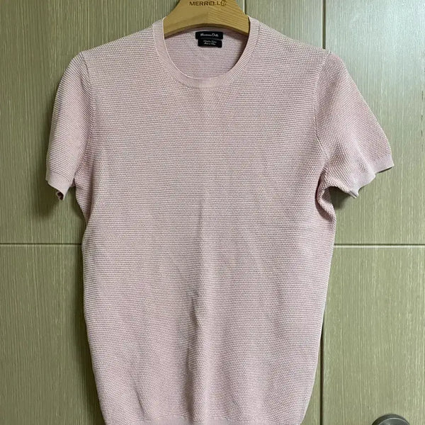[BUNJANG] MASSIMO Dutti Women's Knit Short Sleeve T-Shirt - Size M / [MASSIMO] 여성용 마시모두띠 니트 반팔 티셔츠 M사이즈