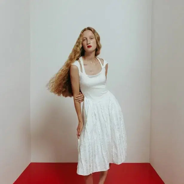[BUNJANG] Atelier Edition Cha Jung Won Layered Ruffle Dress / 아뜰리에에디션 차정원 원피스,레이어드 러플 드레스(미착용 새상품)