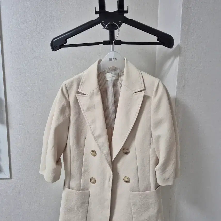 [BUNJANG] JJ G-Coat Jacket Beige Double Button / jj지코트 자켓