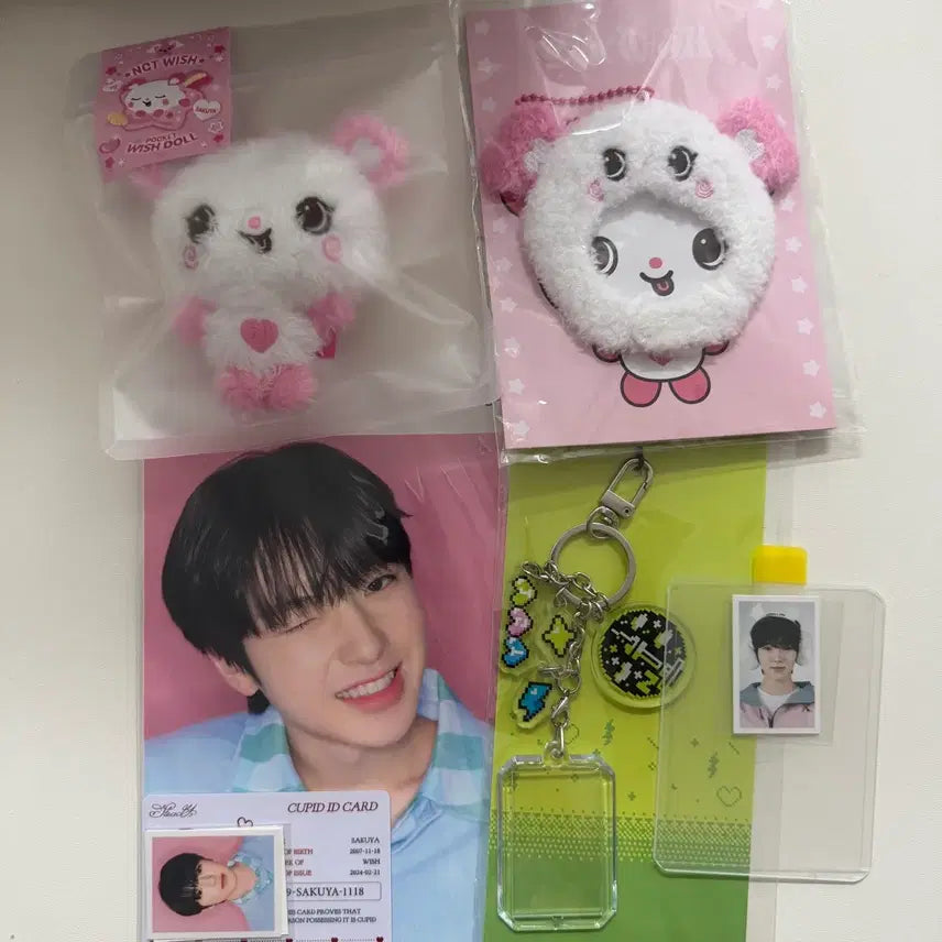 [BUNJANG] NCT WISH Sakuraya Pocket Wish Doll Hat Keychain Bundle Set / NCT WISH 엔시티 위시 팡이 사쿠야 포켓 위시돌 모자키링 일괄