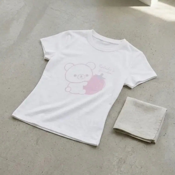 [BUNJANG] Spao Rilakkuma Slim Fit Short-Sleeve T-Shirt L / 택포)스파오 리락쿠마 슬림핏 반팔티 L